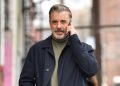 PATTERSON, NJ - FEBRUARY 05:  Chris Noth seen on the set of 'Equalizer' on February 5, 2021 in Patterson, New Jersey.  (Photo by James Devaney/GC Images)