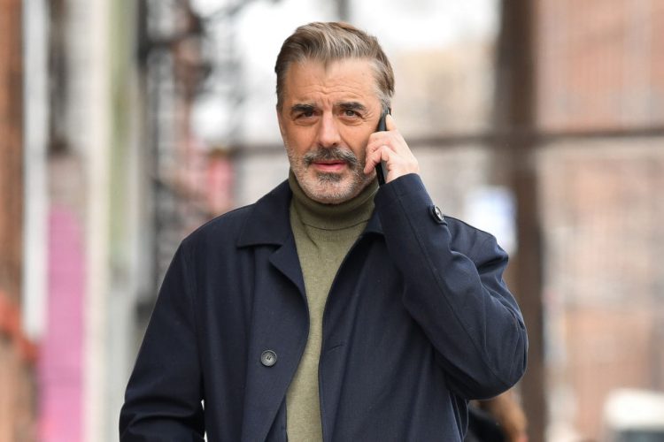 PATTERSON, NJ - FEBRUARY 05:  Chris Noth seen on the set of 'Equalizer' on February 5, 2021 in Patterson, New Jersey.  (Photo by James Devaney/GC Images)