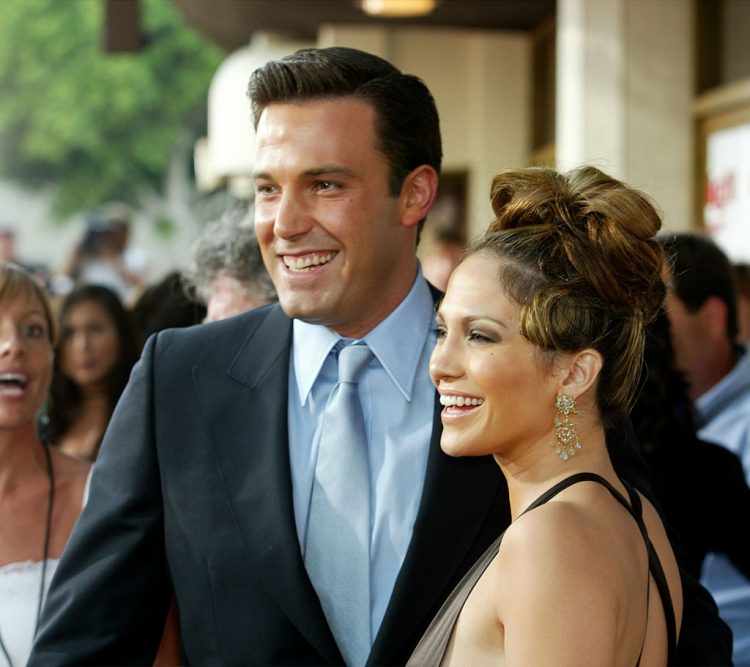 WESTWOOD, CA - JULY 27:   Actress Jennifer Lopez and actor Ben Affleck attend the premiere of Revolution Studios' and Columbia Pictures' film "Gigli" at the Mann National Theatre July 27, 2003 in Westwood, California.  "Gigli" opens nationwide on August 1, 2003.  (Photo by Kevin Winter/Getty Images)