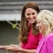 HAYLE, UNITED KINGDOM - JUNE 11: Catherine, Duchess of Cambridge (L) and U.S. First Lady Dr Jill Biden during a visit to Connor Downs Academy, during the G7 summit in Cornwall on June 11, 2021 in Hayle, west Cornwall, England. (Photo by Aaron Chown/WPA Pool/Getty Images)