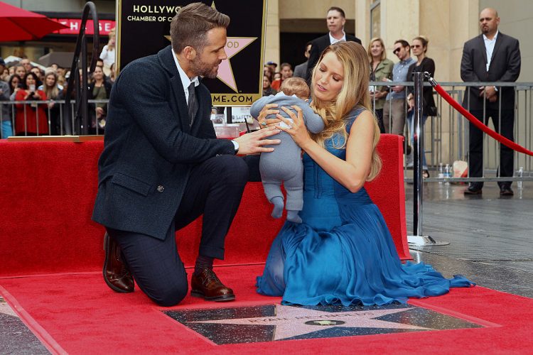 HOLLYWOOD, CA - DECEMBER 15:  Blake Lively and Ryan Reynolds with their children attend a ceremony honoring actor Ryan Reynolds with Star on the Hollywood Walk Of Fame on December 15, 2016 in Hollywood, California.  (Photo by Tommaso Boddi/WireImage)