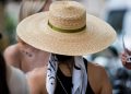 PARIS, FRANCE - JULY 06: A guest is seen wearing Chanel straw hat outside Chanel on July 06, 2021 in Paris, France. (Photo by Christian Vierig/Getty Images)